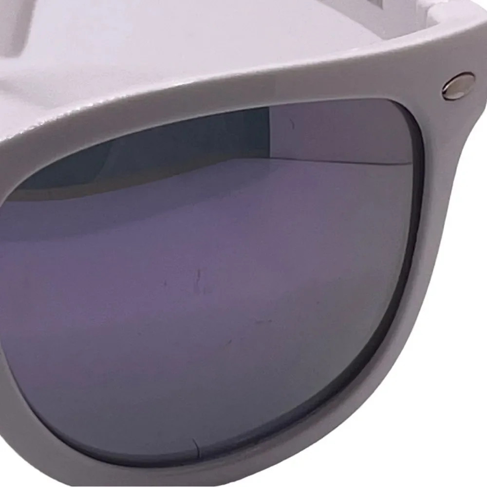 Wee Farers White Polarized Sunglasses with Mirrored Pink Lens